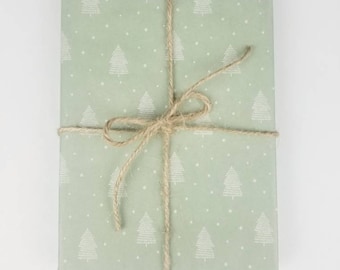 Sage Green Christmas Tree Tissue Paper: Eco-Friendly Gift Wrap