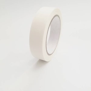 Eco-friendly white packaging tape | Plain bright white | 25mm thin |Recyclable box sealing tape | Self adhesive Kraft tape