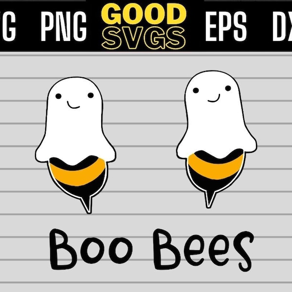 Boo Bees svg Halloween bee Svg Png Eps Dxf