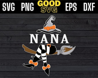 Personalized Nana Witch Halloween nana svg files for cricut