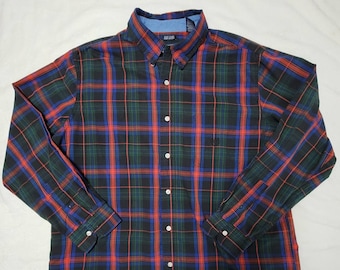 Vintage Men's Plaid Shirt XL Long Sleeve