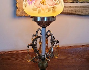 Abajur floral vintage de 21 polegadas