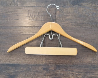 Vintage Suit Clothes Hanger Clip Pant Hanger Wood