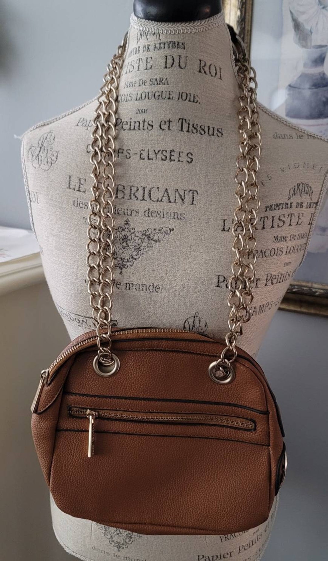 Vintage Michael Kors Chain Purse Brown Leather Designer - Etsy Israel