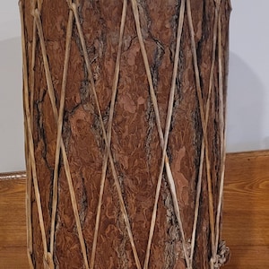 Vintage Native Raramuri Tarahumara Drum Rawhide Double sided Ceremonial 18 Inches Hand crafted