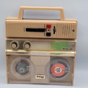 SELTENE Tonbandmaschine Miny Six O SiX Mikrofon Tragbar Betrieben DC Japan Funktioniert