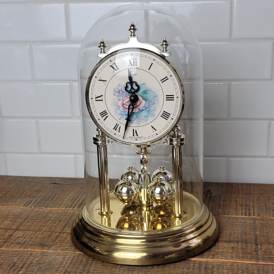 ERGO Glass Dome Clock Dome Clock vintage Works Etsy UK