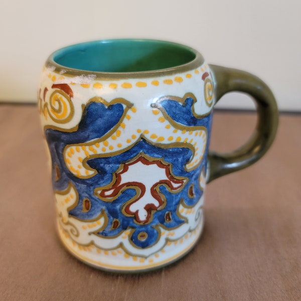 Gouda Pottery Mug Handpainted Holland Art