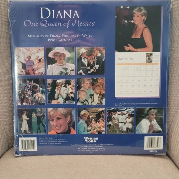SEALED Princess Diana Peoples Calendar 1998 Memoriabilia - Etsy