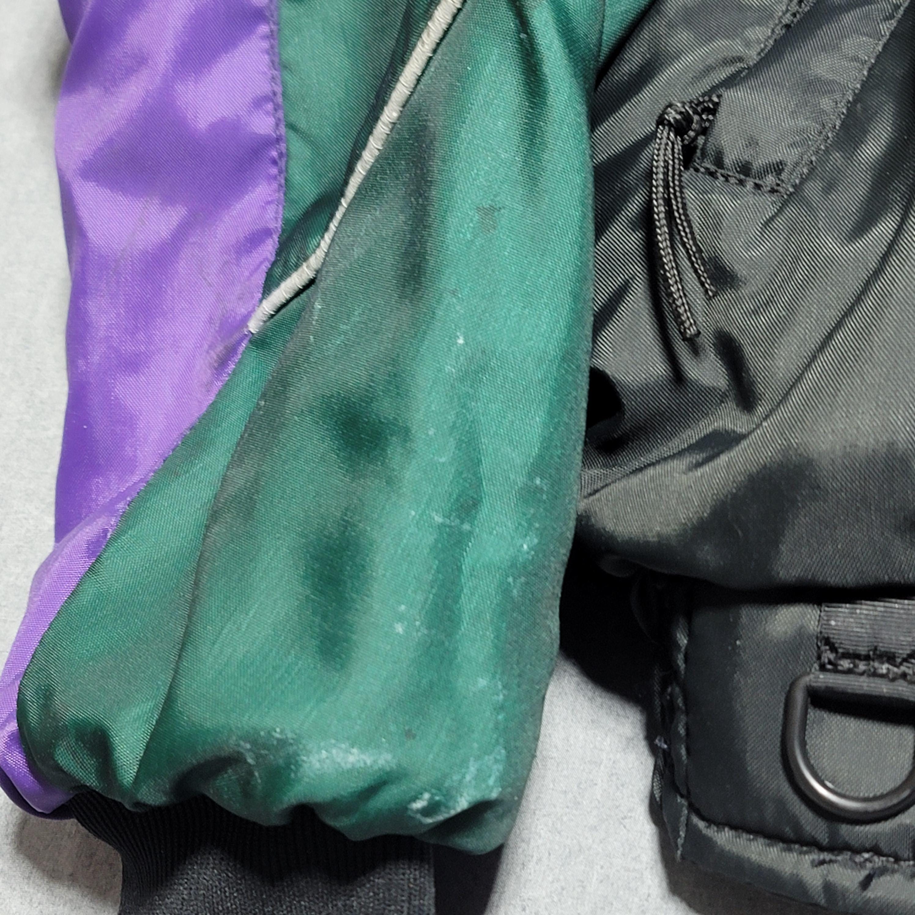 90s Choko Colorblock Black and Purple Racing Jacket Size 16 Snow