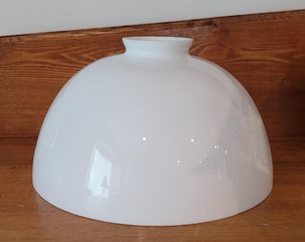 Antique Milk Glass Oil Lamp Dome 10 inch