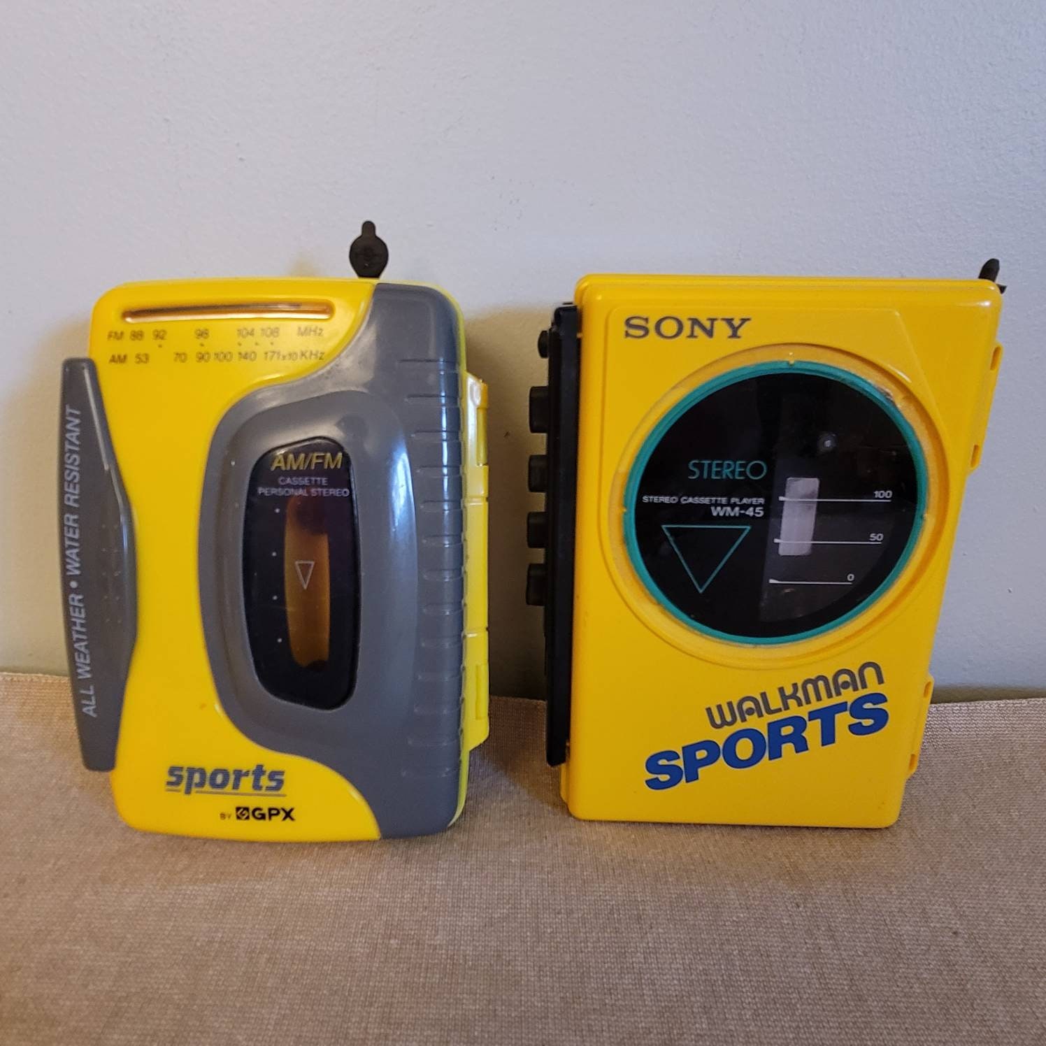 original sony walkman yellow