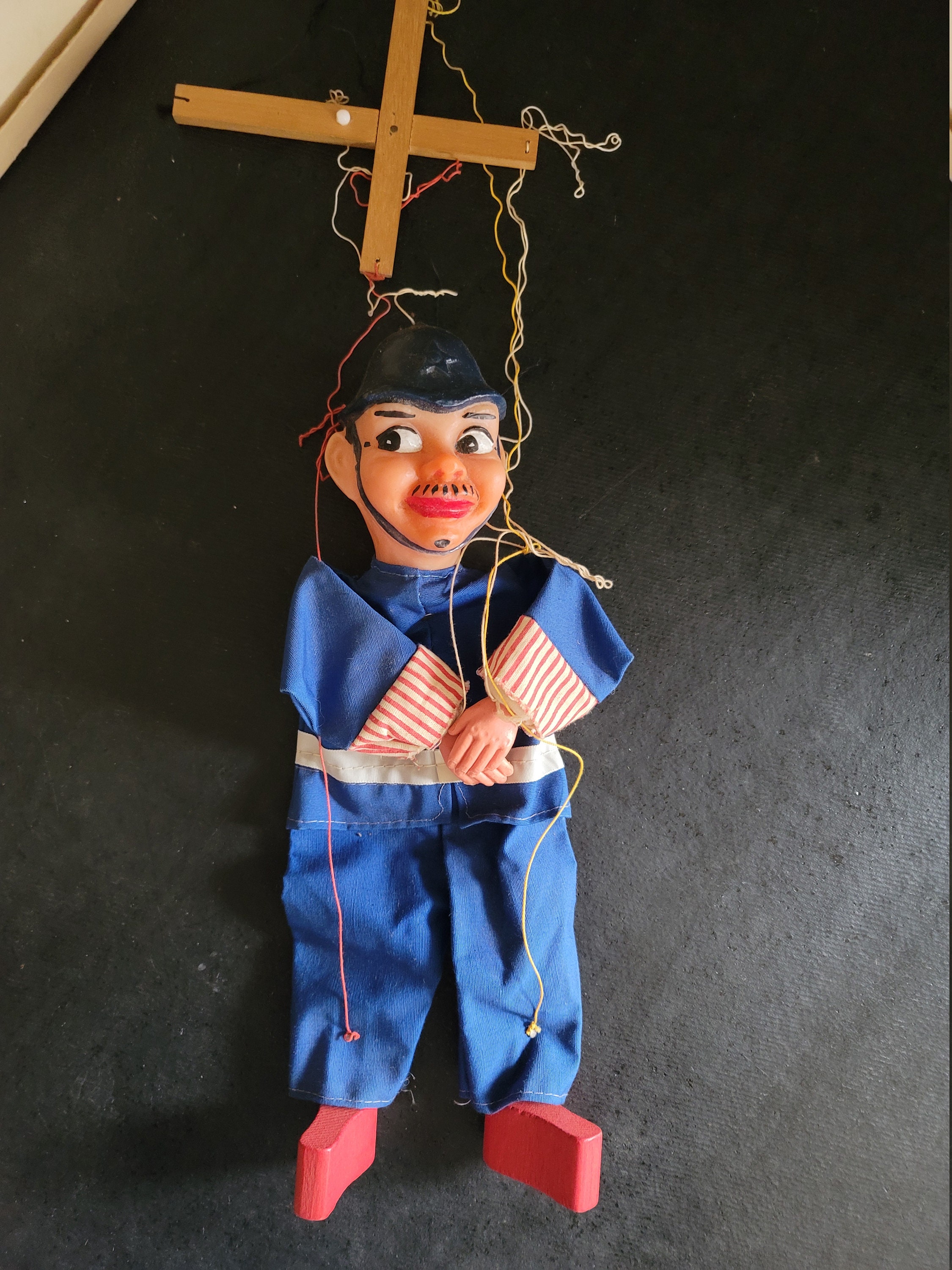 Marionnette ventriloque monstre orange Craby, 19cm