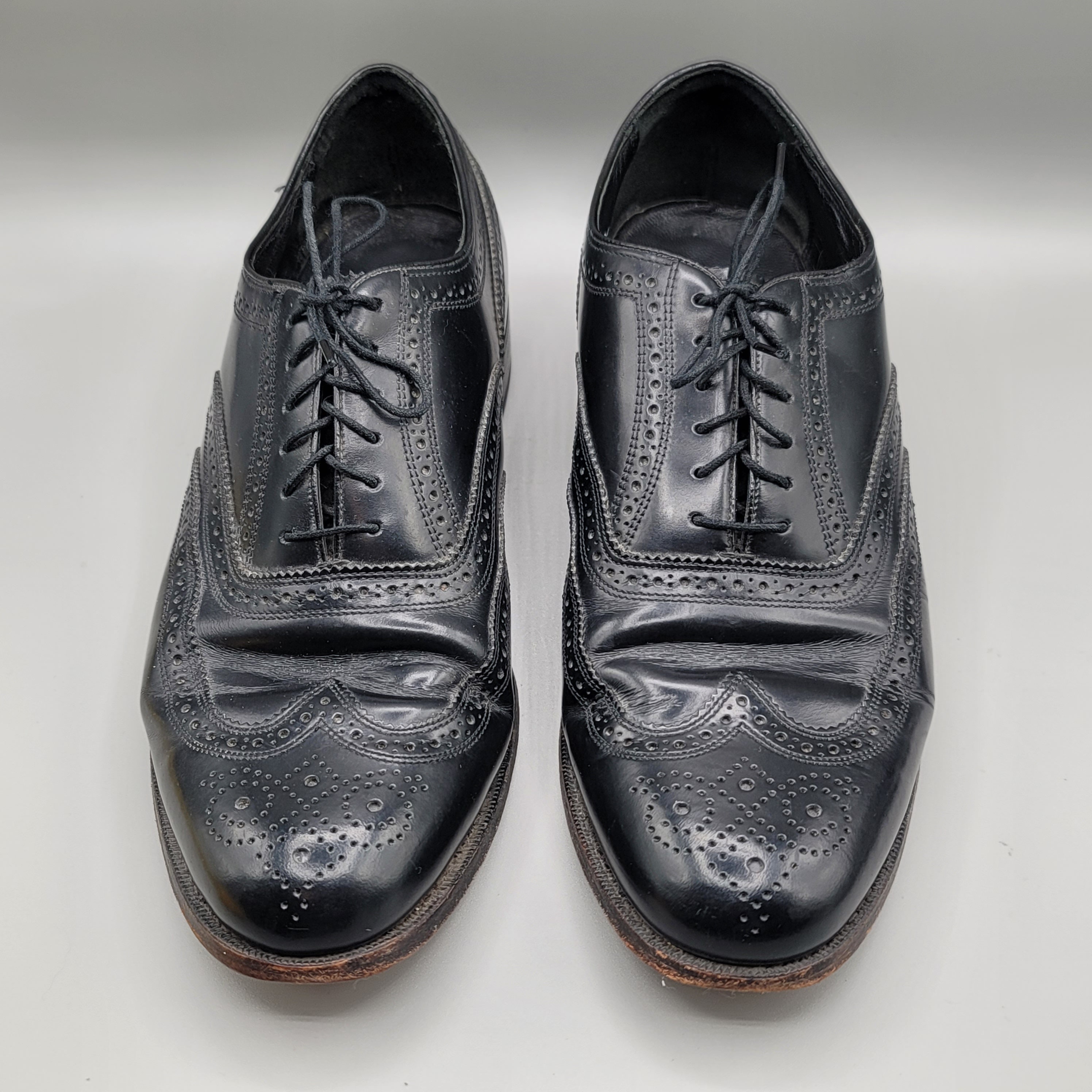 Florsheim Mens‎ Leather Wingtip Oxford Dress Shoes Black Size 10 3E Florsheim Black Wingtip Dress Shoes for Men for sale | eBay main image 2