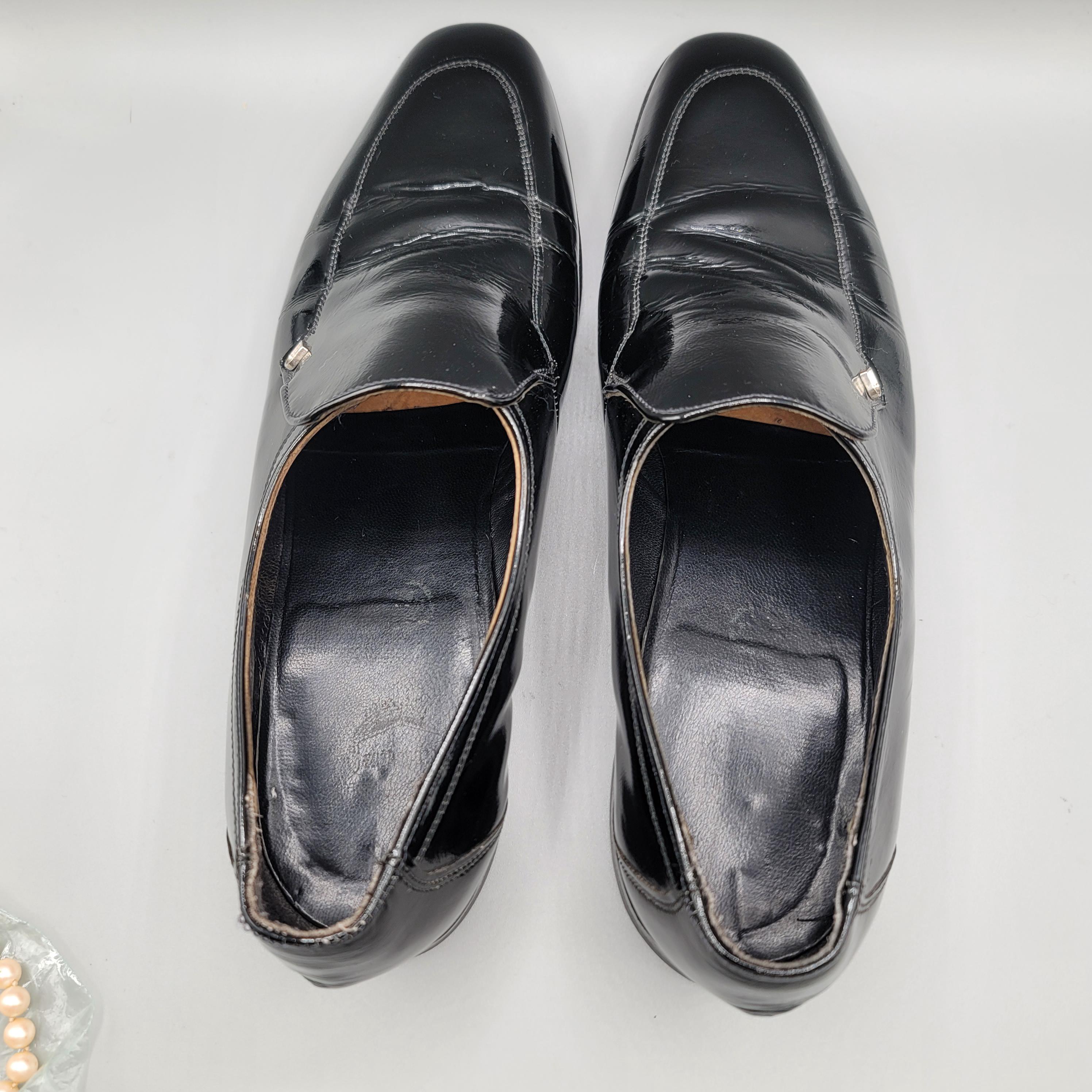 Mens Vtg The Florsheim Dress Shoes Black leather 9B Leather SOles Vtg Florsheim Imperial Shoes 10.5C Black Scotch Grain  main image 4