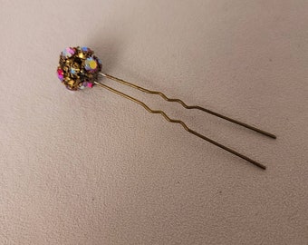 Vintage Lot of 6 Hair Pin Bobby Pins Sticks Brass Tone Metal  display picture 3