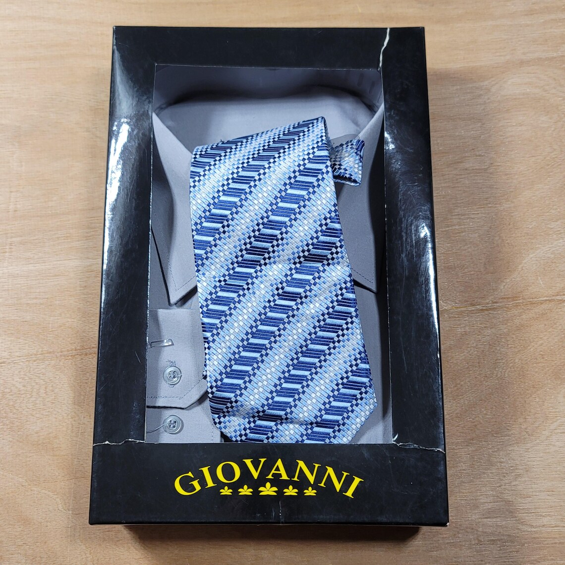 Vintage Men Giovanni Silk Tie Dress Shirt Combo Size XL, photo 1 of 5