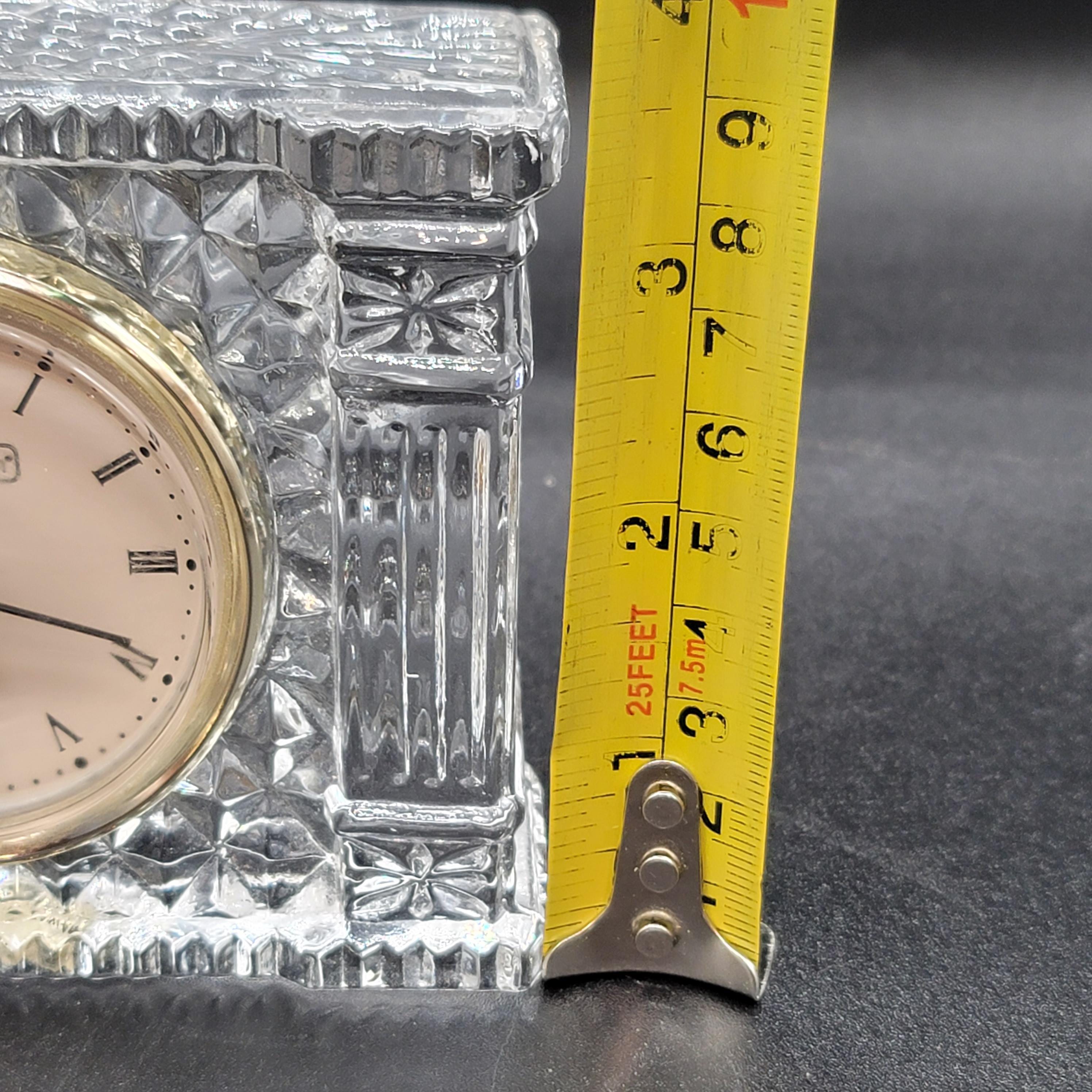 Vintage Charter Collection Crystal Mantle Desk Clock Quartz  display picture 2