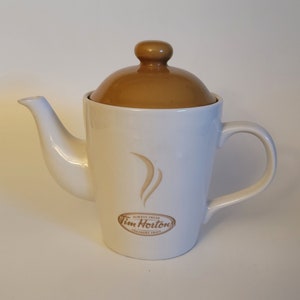 Tim Hortons Single Teapot with Brown Vintage Stoneware