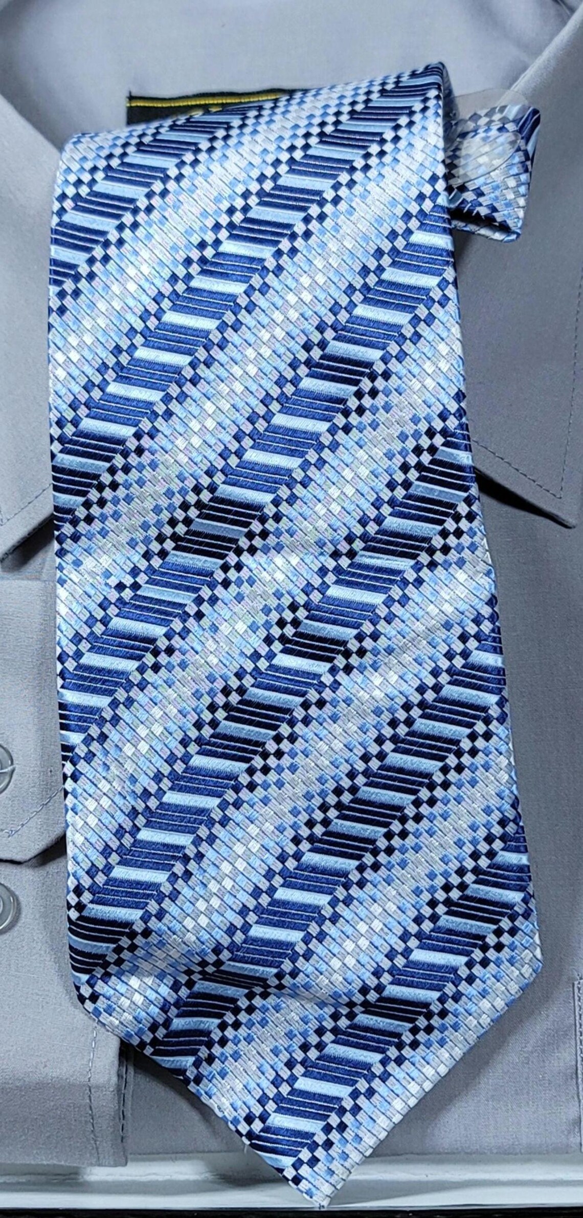 Vintage Men Giovanni Silk Tie Dress Shirt Combo Size XL, photo 2 of 5