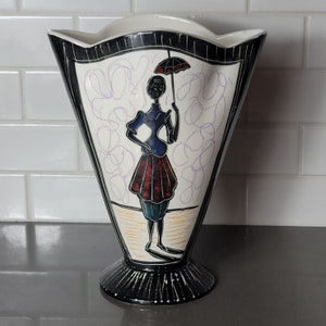 Vintage Italian Vase Ceramica 1950s