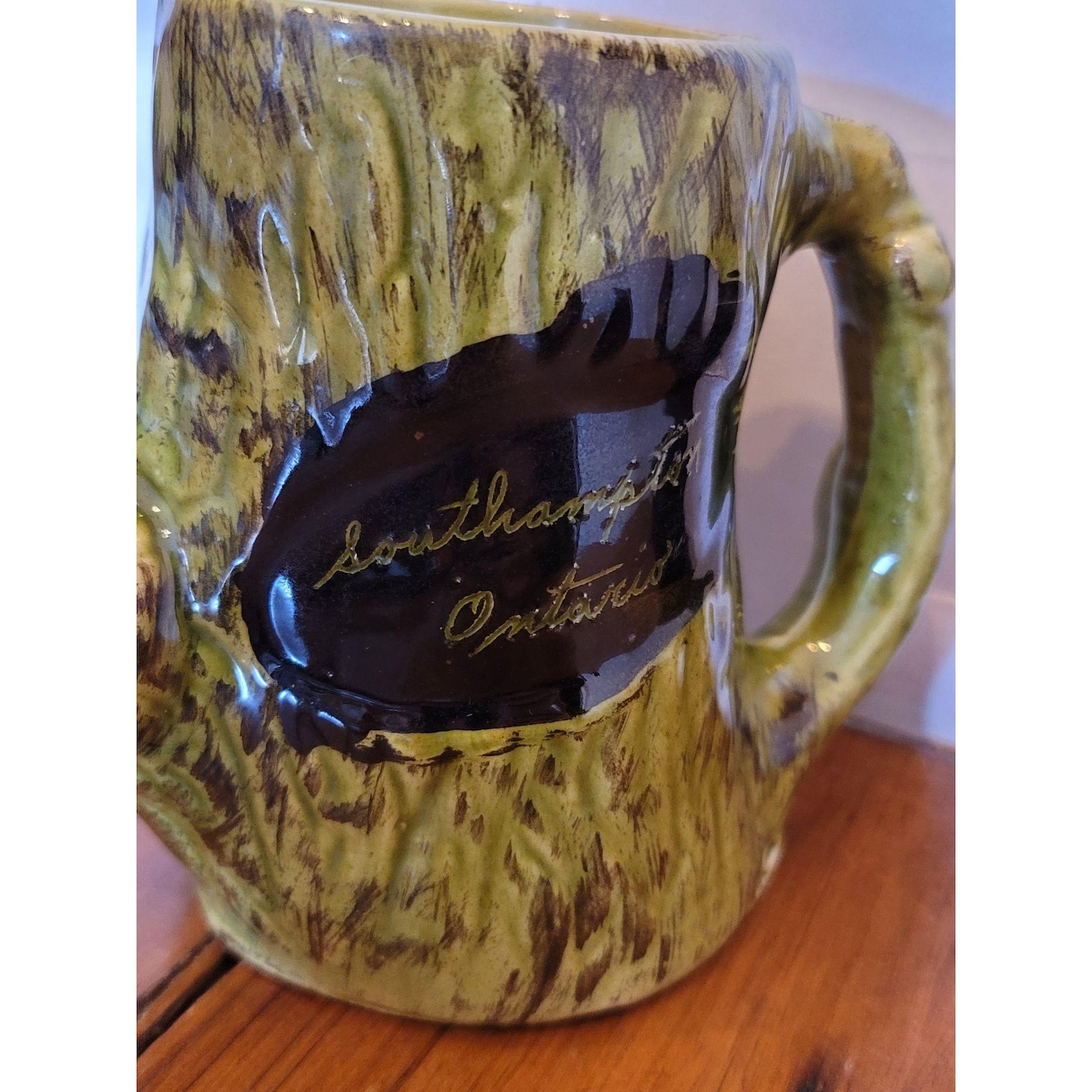 Vintage Green Coffee Mug Unique Green Mug Handmade Large Etsy