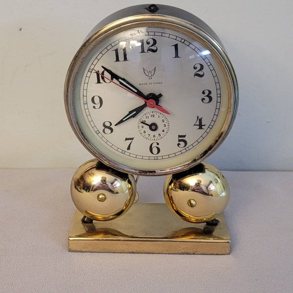 Vintage Alarm Clock Night Table Round Clock