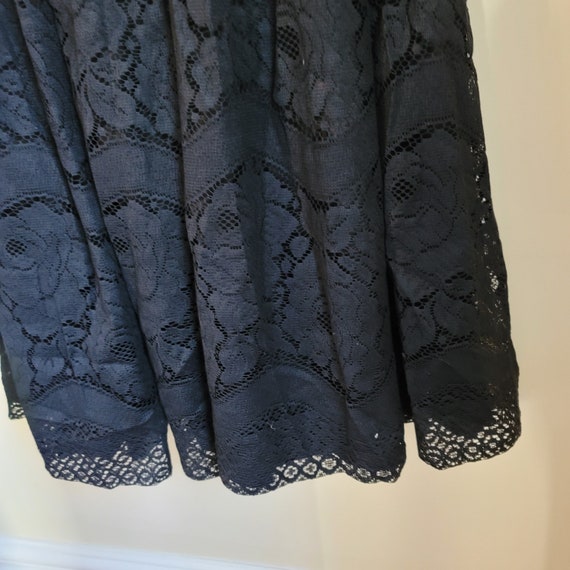 Vintage 1950s JONATHAN LOGAN Black Lace Summer Dr… - image 4