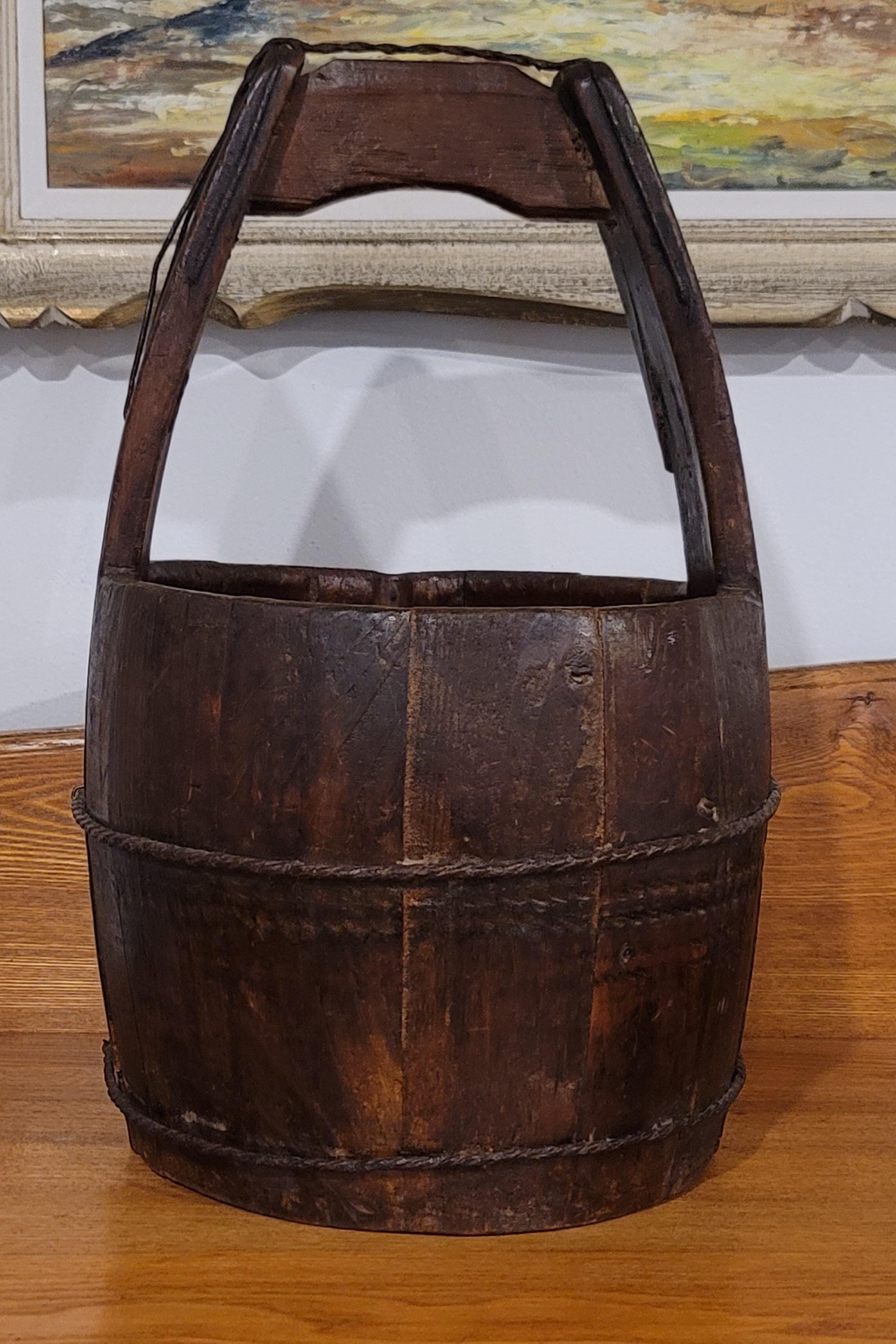 Antique Chinese Water Bucket - Etsy