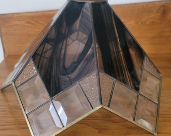 Vintage Glasmalerei Lampenschirm geometrische Art-Deco-Stil Ersatzschirm einzigartige Wohnkultur Beleuchtung