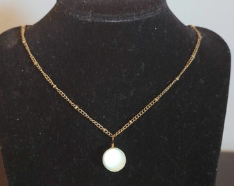 Halsband med hänge i glaskula, minimalistiska sfärsmycken, himmelsk kristallkula