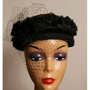 Pill Box Hat Richard Merritt Vintage Pillbox hat