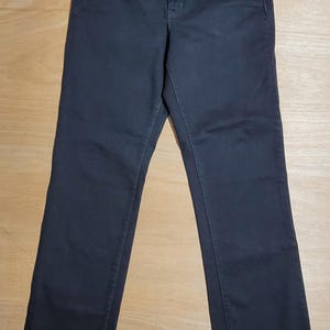 Santana-jeans maat 10 x 30 dames zwart stretch rechte pijp halfhoge taille