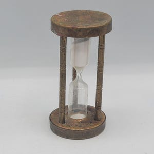 vintage kleine koperen zandloper