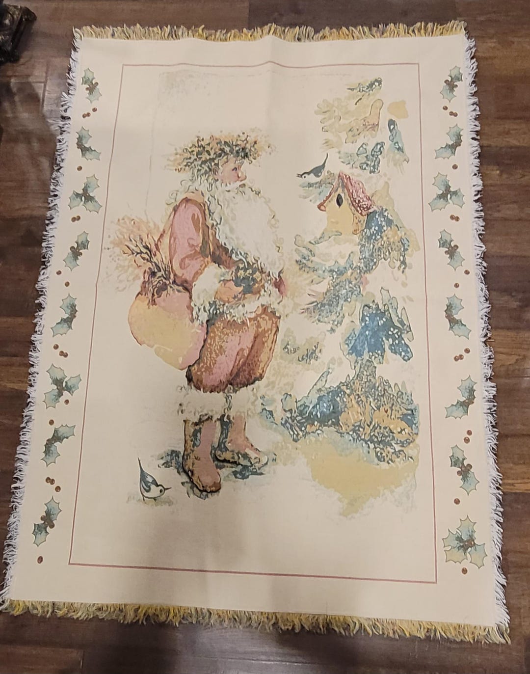 Vintage Tapestry Throw Blanket Old Country Christmas - Etsy