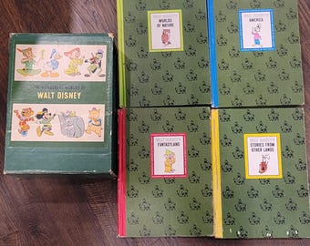 【ビンテージ】Wonderful World of Walt Disney Disney Vintage Book Set the Wonderful Worlds of Walt Disney