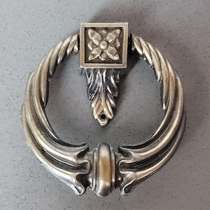 Victorian Pull Ring Door Knocker Dress Handle Stamped Salvage