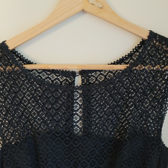 Vintage 1950s JONATHAN LOGAN Black Lace Summer Dr… - image 2