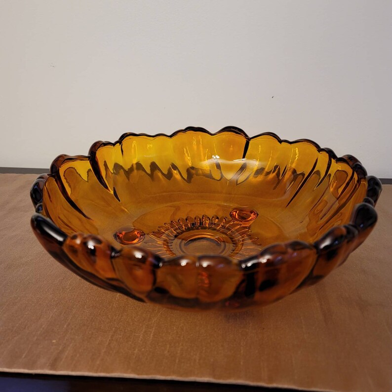 Vintage Brown Glass Fruit Bowl Colony Collectible Glass Etsy Canada