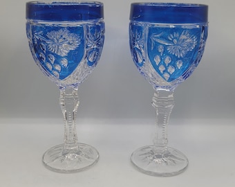 Juego de copas de cristal Bleikristall de Anna Hutte, Alemania