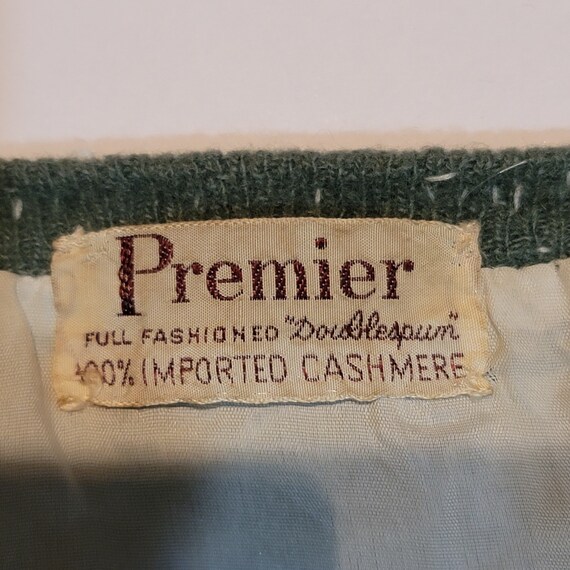 Vintage Cashmere Cardigan | Novelty Premier Green… - image 2