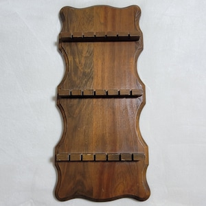 Large Spoon rack Souvenir spoon wood holder Vintage Spoon Rack 18 Slots