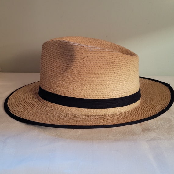Vintage Straw Hat Amish Style Hat - image 3