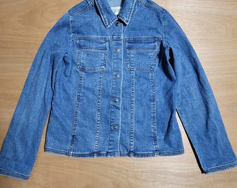 Longline Denim Jacket Women Medium Jessica