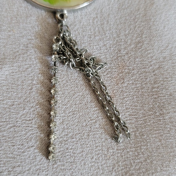 Dried Flower Necklace Pendant Rhinestone - image 6