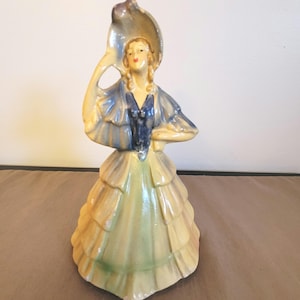 Victorian Figurine Roman Art Robiaware Chalkware 8&quot;