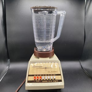Vintage Blender Osterizer Cycle Blend 8 Speed Plastic TESTED Works