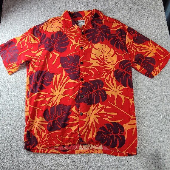 KY‘s Original Camicia Hawaiana Uomo, Maniche Corte, Nera Con Fiori, Tasca Frontale, Bottoni In Cocco, Taglie S-4XL