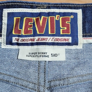 LEVIS 510 Jeans Men&#39;s 34x34 Blue Slim Straight Stretch Cotton Blend