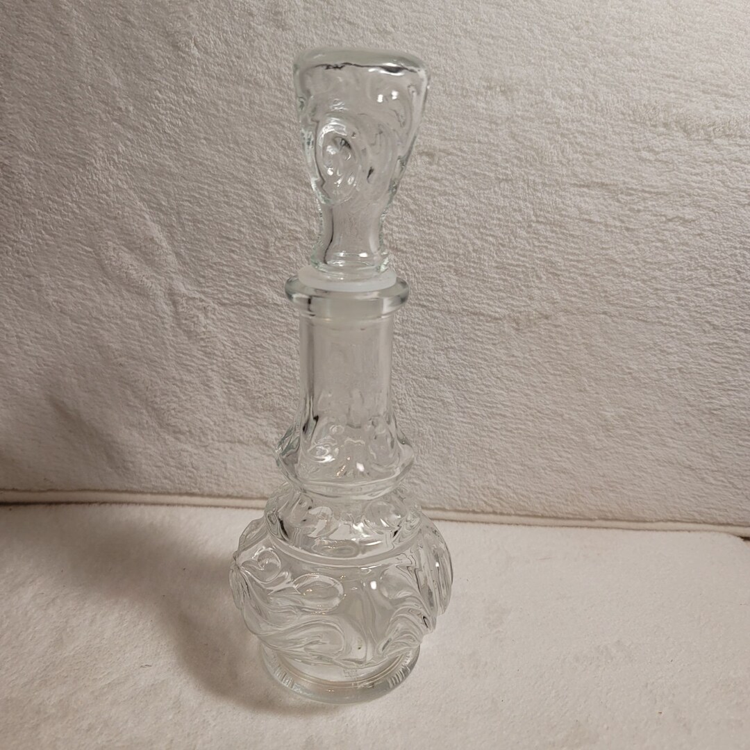Vintage Bubble Bath Glass Decanter Clear - Etsy